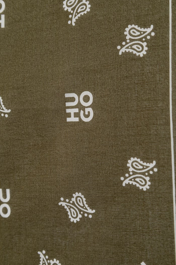 Аксесуари HUGO хустка на шию чоловіча бавовняна 2Bandana_pack_M 50561669 зелений