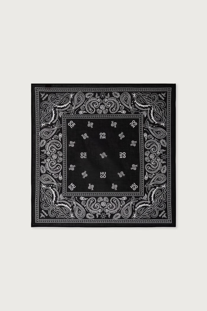 HUGO Хустка на шию чоловіча бавовняна 2Bandana_pack_M 50561669 бежевий SS26