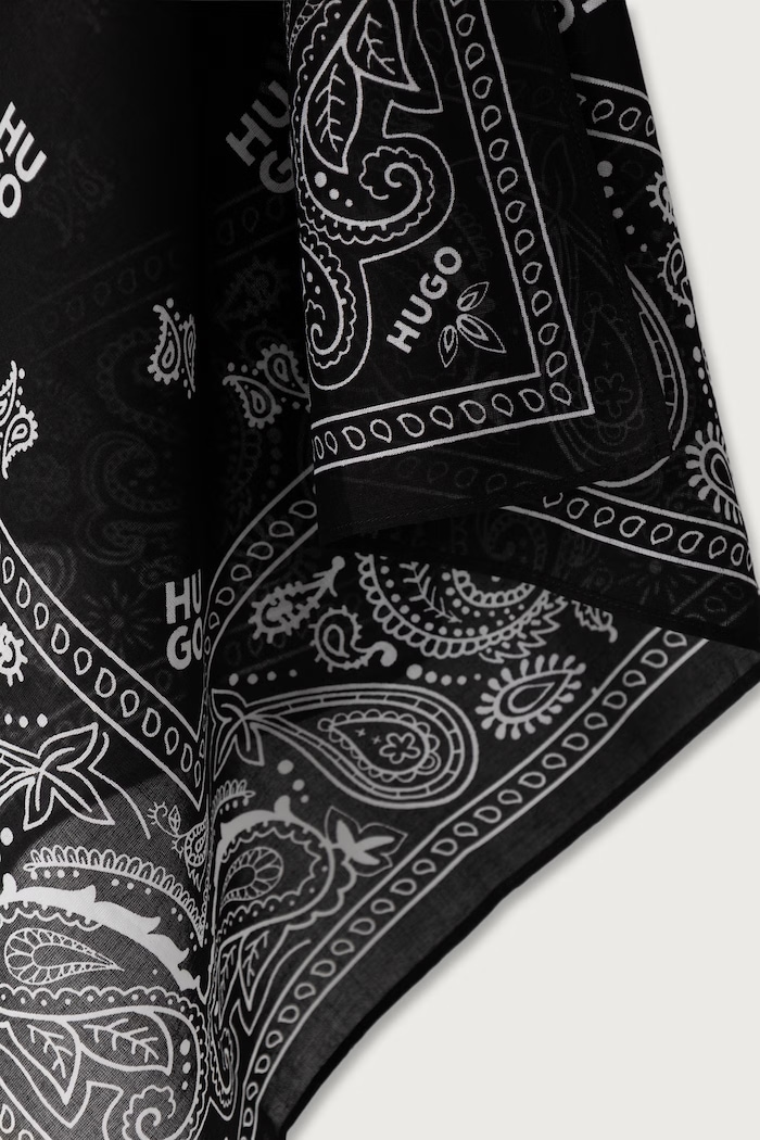 Apaszka męska bawełniana 2Bandana_pack_M HUGO 50561669 beżowy