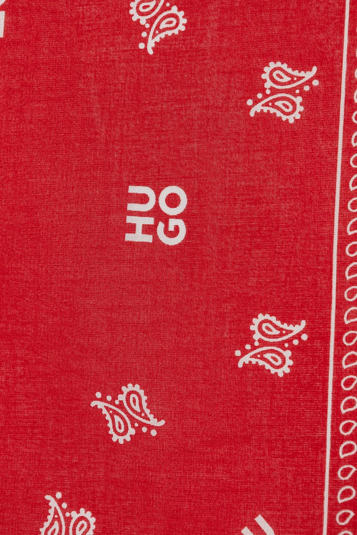HUGO хустка на шию чоловіча бавовняна 2Bandana_pack_M чорний 50561669