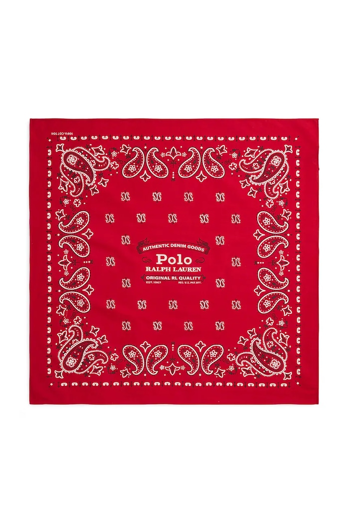 Polo Ralph Lauren COTTON-CLASSIC BANDANA bandană din bumbac bărbătească rosu 449959470003