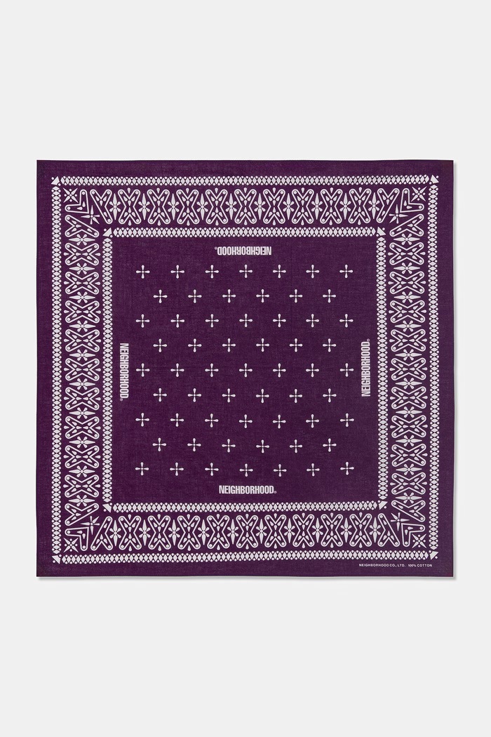 Neighborhood bandană din bumbac pentru bărbați violet 261BXNH.AC01