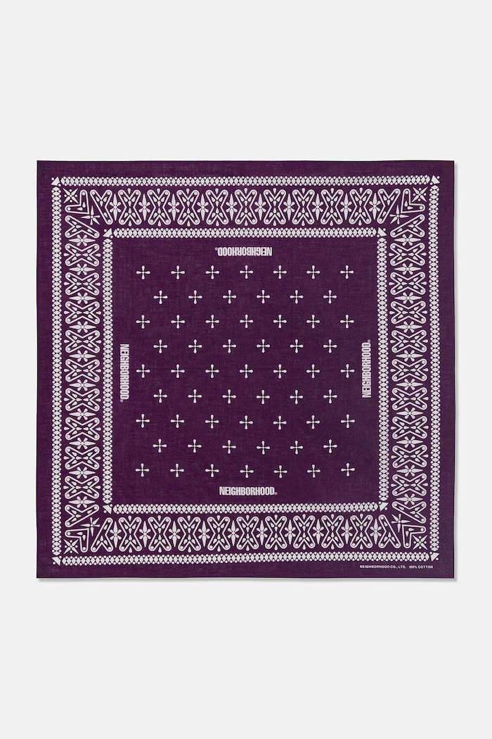 Neighborhood bandană din bumbac pentru bărbați violet 261BXNH.AC01