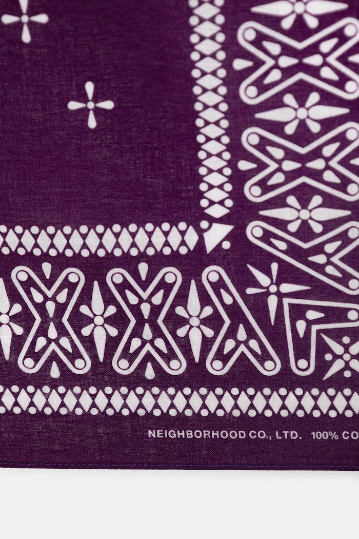 Neighborhood bandană din bumbac pentru bărbați 261BXNH.AC01 violet SS26