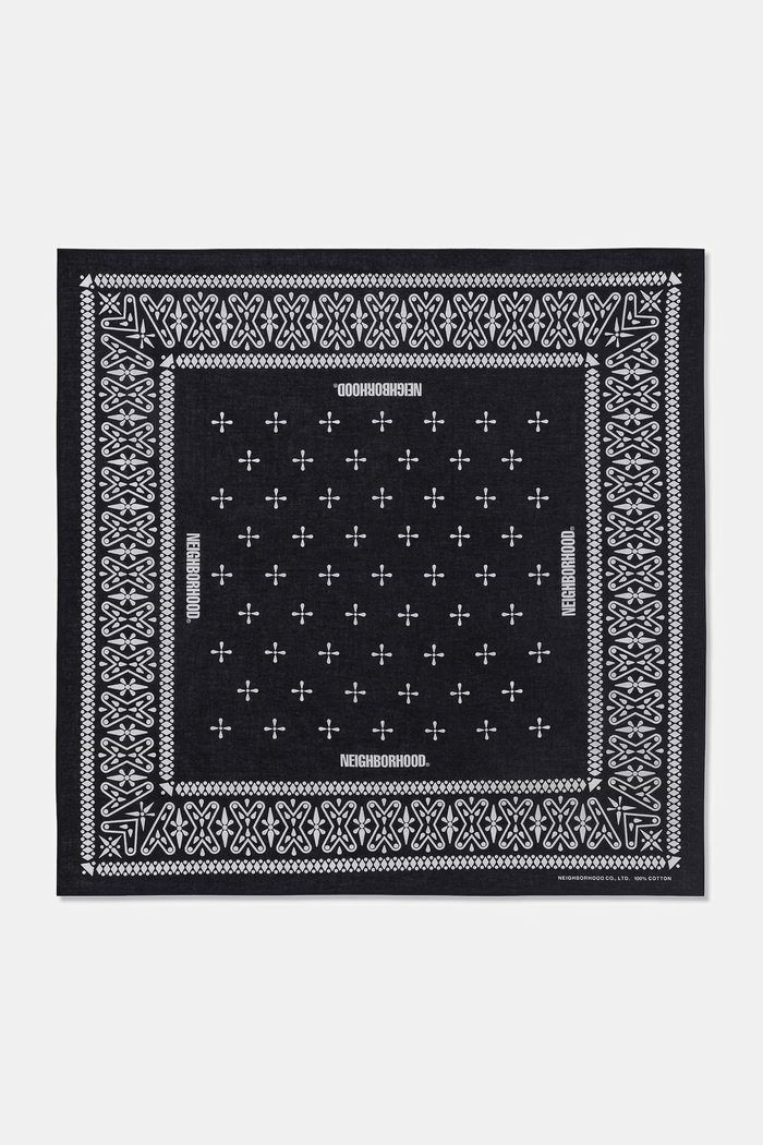 Neighborhood bandana de bumbac de bărbați negru 261BXNH.AC01