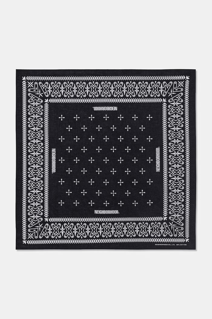 Neighborhood bandana de bumbac de bărbați negru 261BXNH.AC01