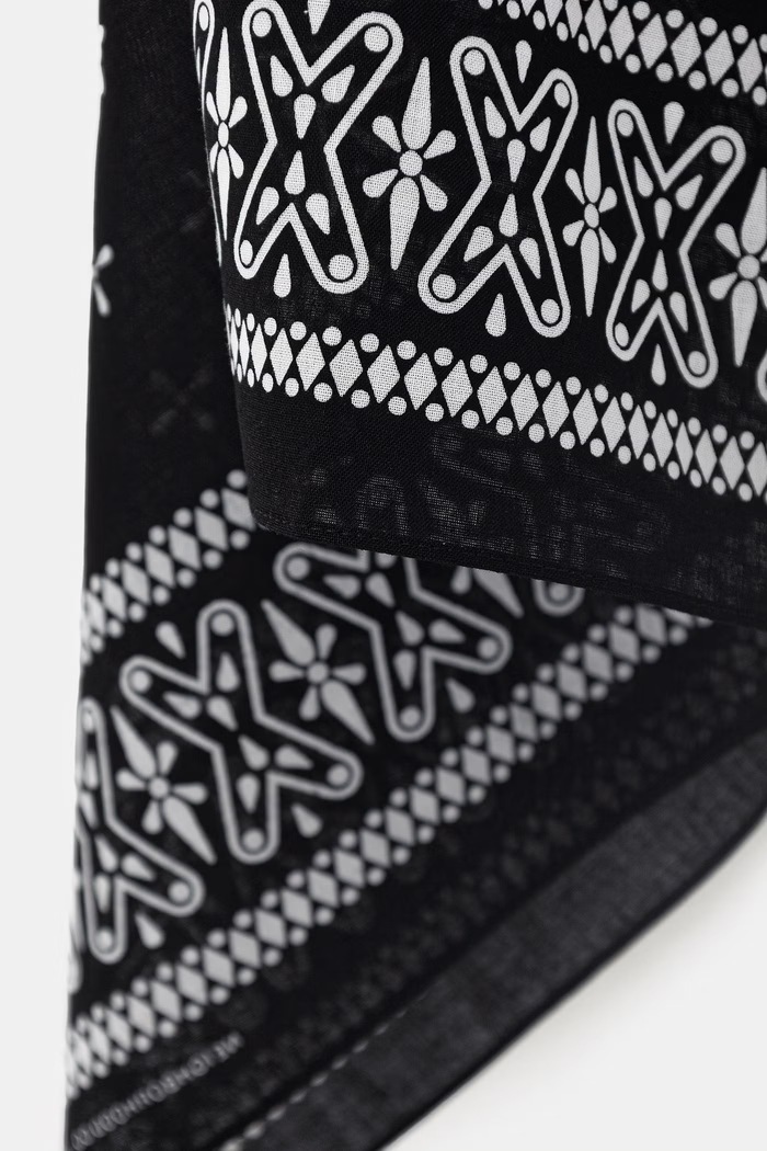 Accesorii Neighborhood bandana de bumbac de bărbați 261BXNH.AC01 negru