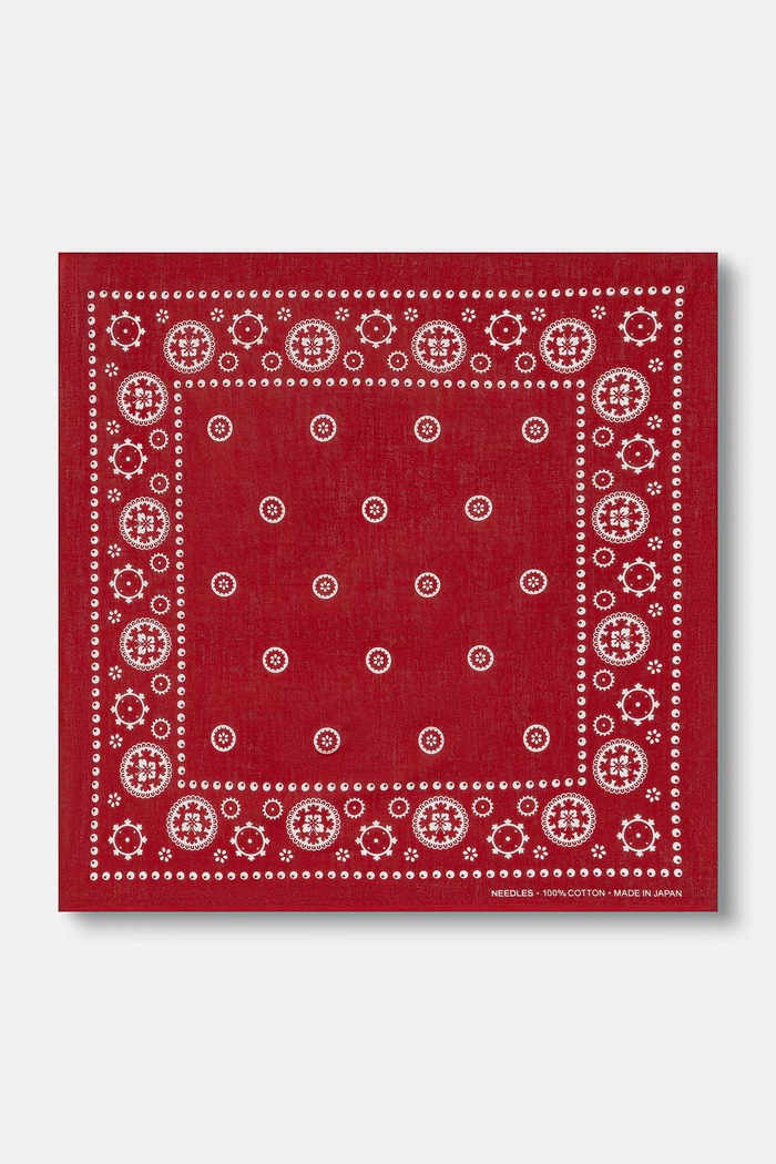 Needles bandana bavlnená pánska červená SX058