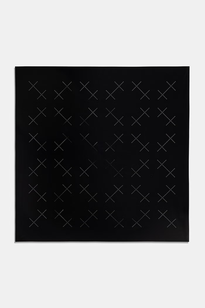 HELIOT EMIL sciarpa in cotone nero SS26.16.165.BLK01