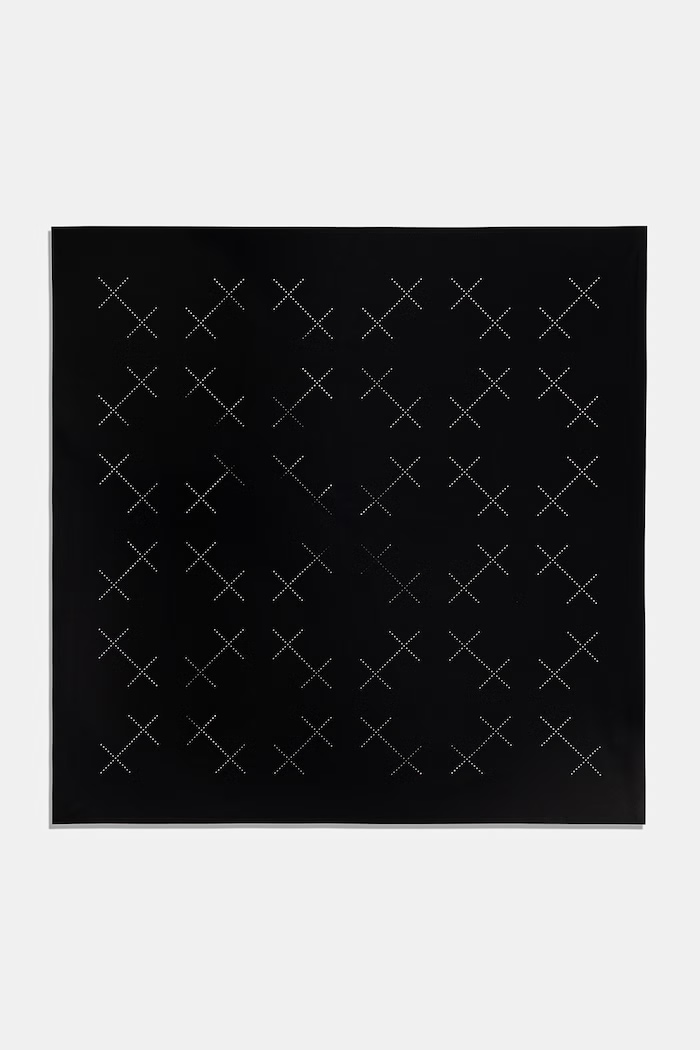HELIOT EMIL sciarpa in cotone nero SS26.16.165.BLK01