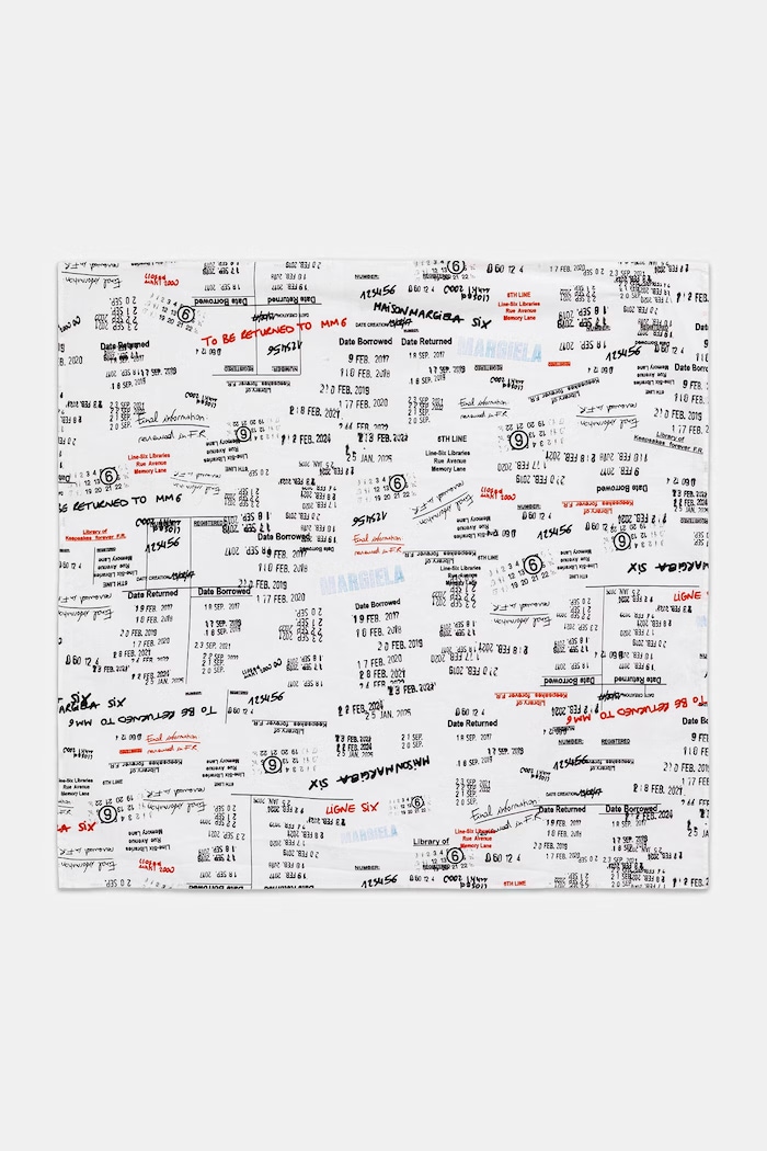 MM6 Maison Margiela Sciarpa in cotone bianco SH0TF0002.M35804.001S