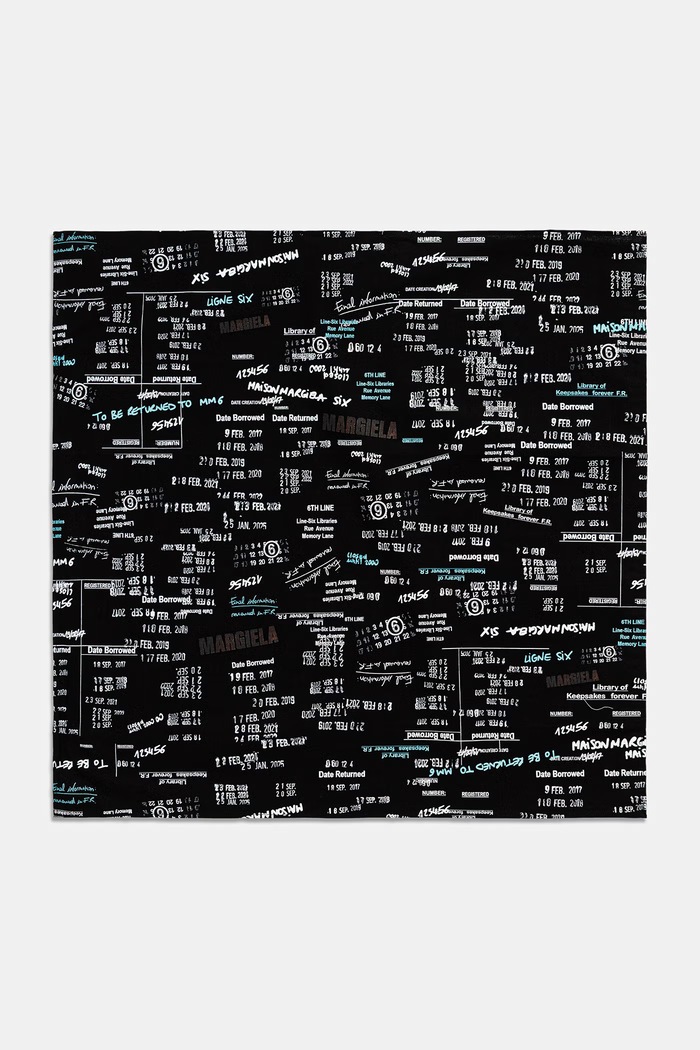 MM6 Maison Margiela eșarfă de bumbac negru SH0TF0002.M35804.002S