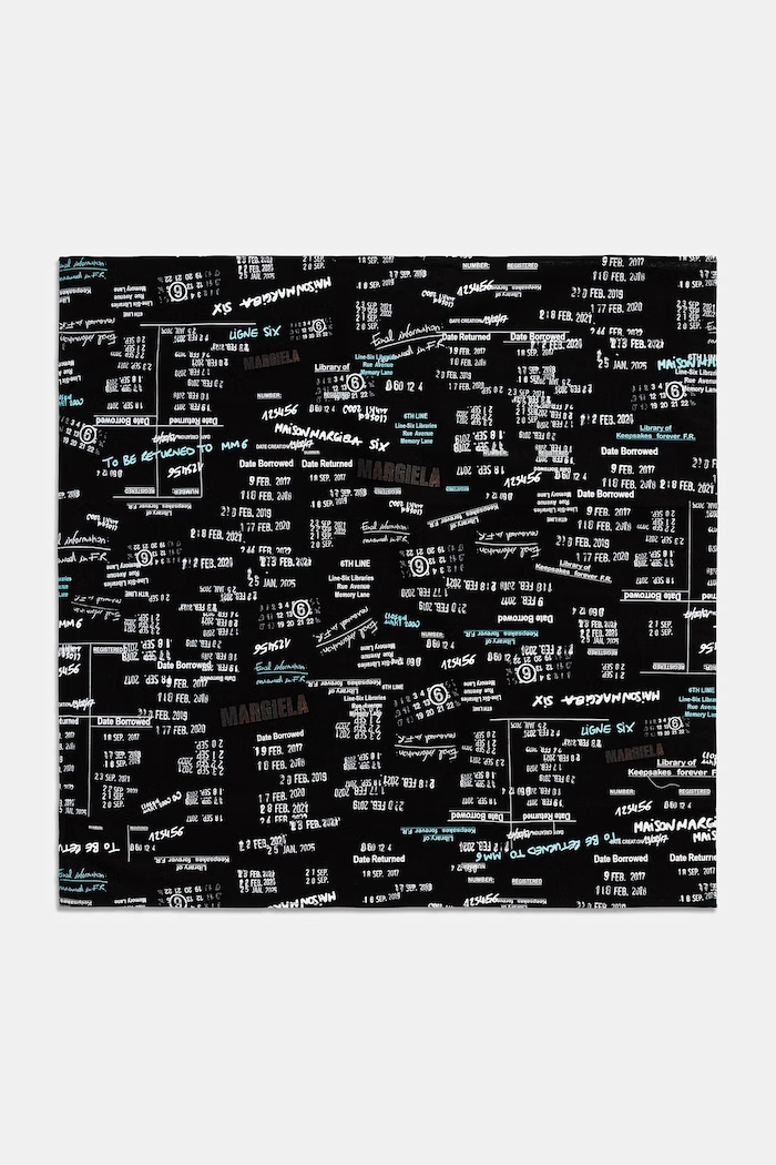 MM6 Maison Margiela eșarfă de bumbac negru SH0TF0002.M35804.002S
