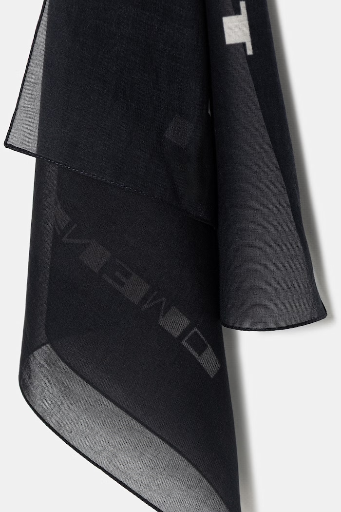 Accessori Rick Owens DRKSHDW Temple of Love sciarpa in cotone DA01F4471.SCAEP7 nero