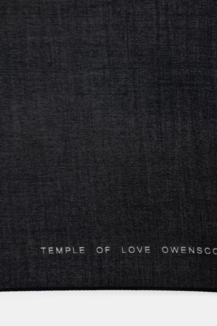 Rick Owens DRKSHDW Penta šatka bavlnená DA01F4471.SCAEP3 čierna SS26