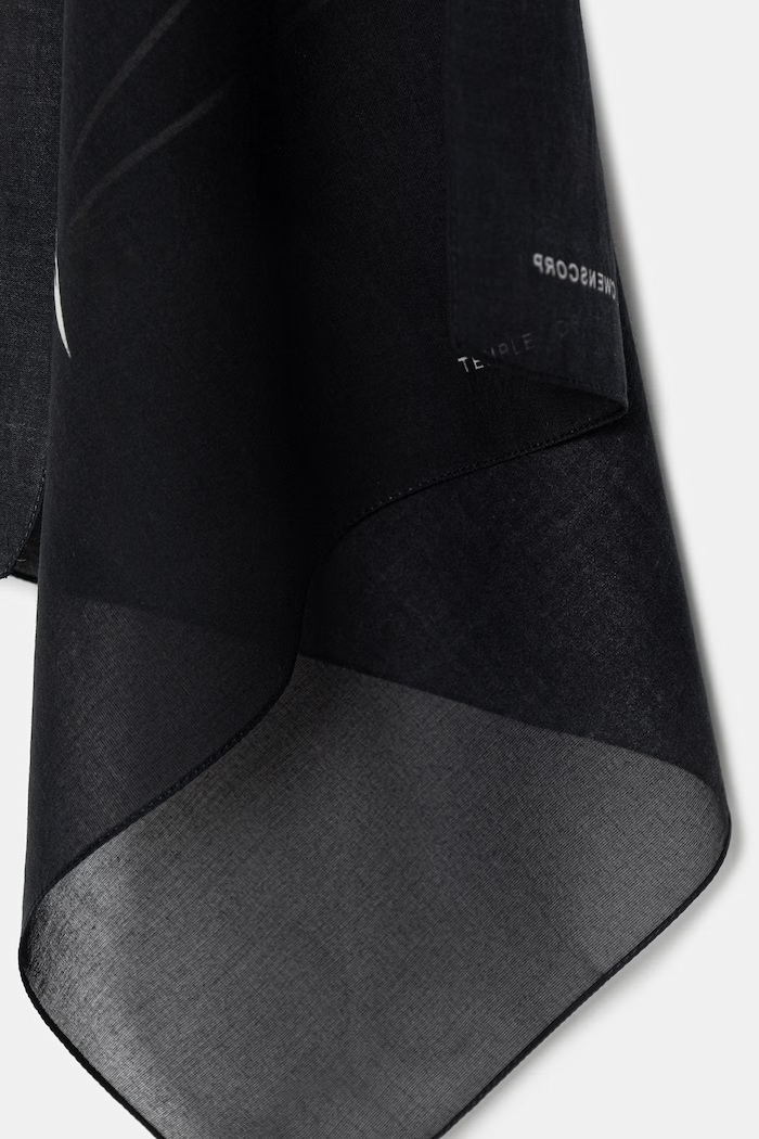 Doplnky Rick Owens DRKSHDW Penta šatka bavlnená DA01F4471.SCAEP3 čierna