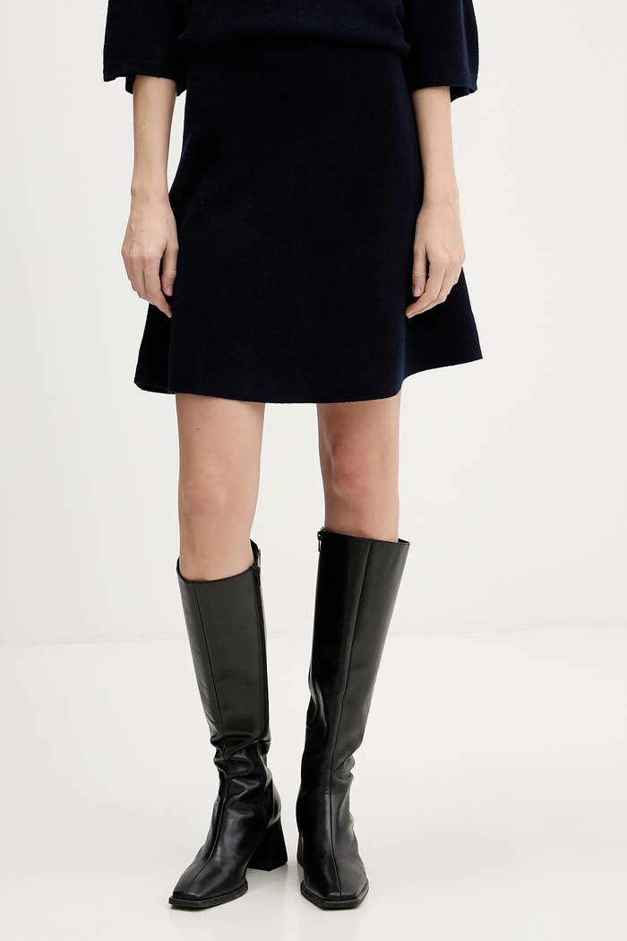 Μάλλινη φούστα Gestuz casual μπλε 10910932