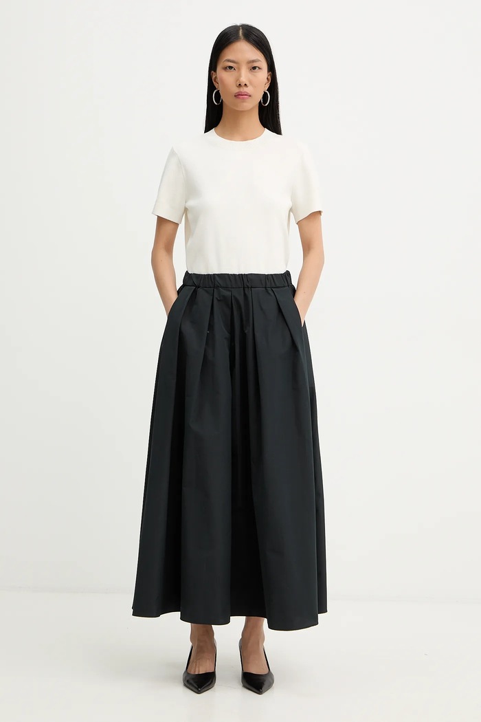 Weekend Max Mara szoknya CURVATO 2615101051600 fekete SS26