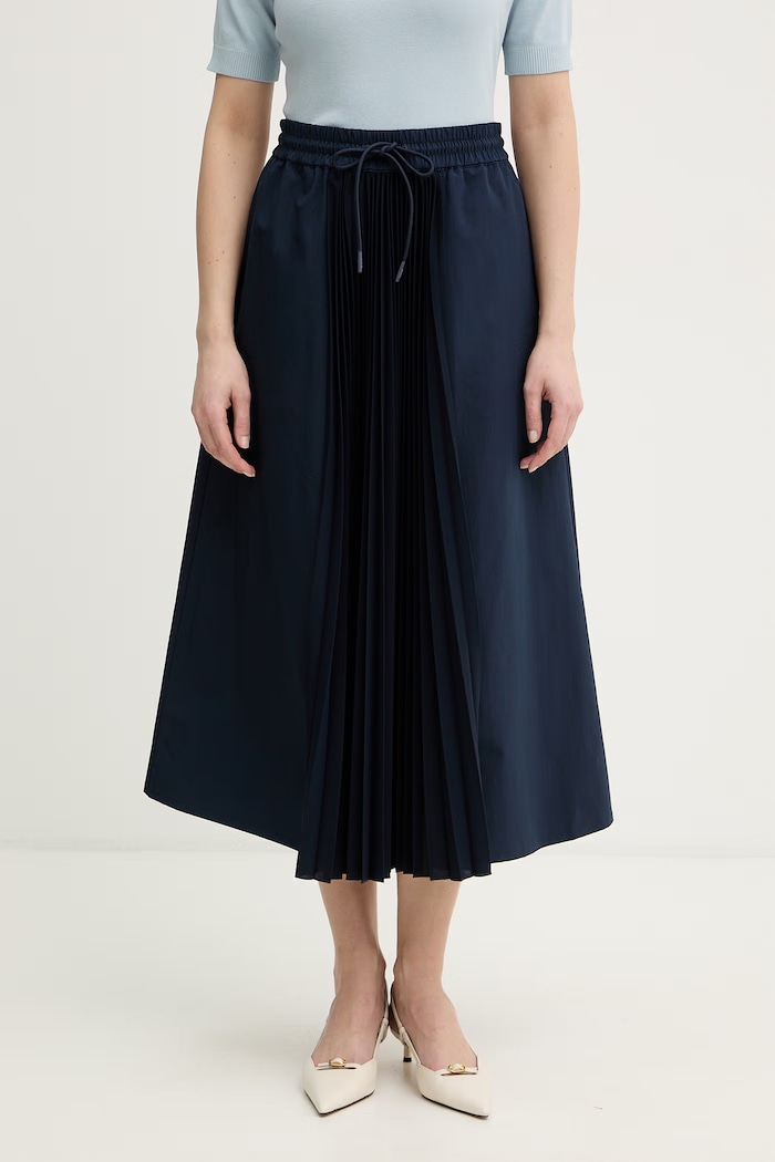 Sukňa Weekend Max Mara FOLK látka tmavomodrá 2615771011600