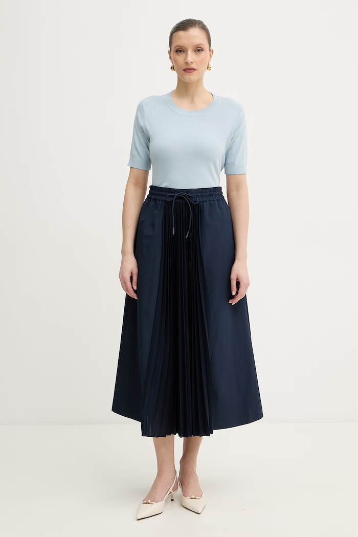 Sukňa Weekend Max Mara FOLK 2615771011600 tmavomodrá SS26