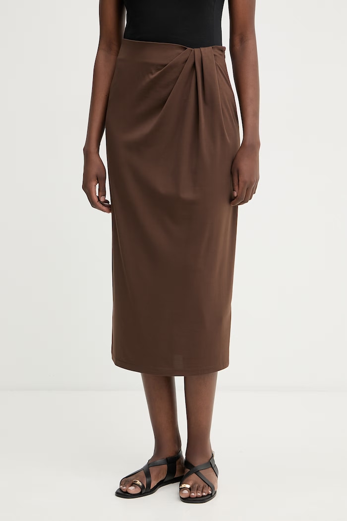 Weekend Max Mara fustă LAPPOLE maro 2615771012600