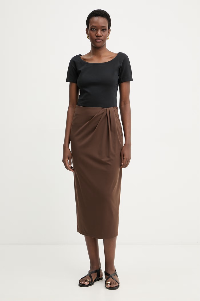 Weekend Max Mara fustă LAPPOLE 2615771012600 maro SS26