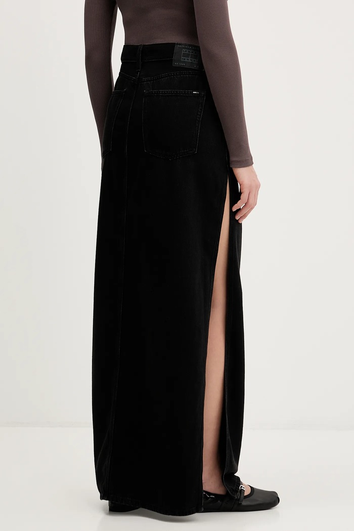 Tommy Jeans fustă jeans negru DW0DW22119