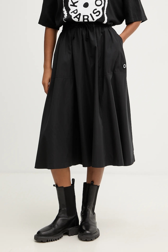 Sukňa Kenzo látka čierna FG52JU3299FI