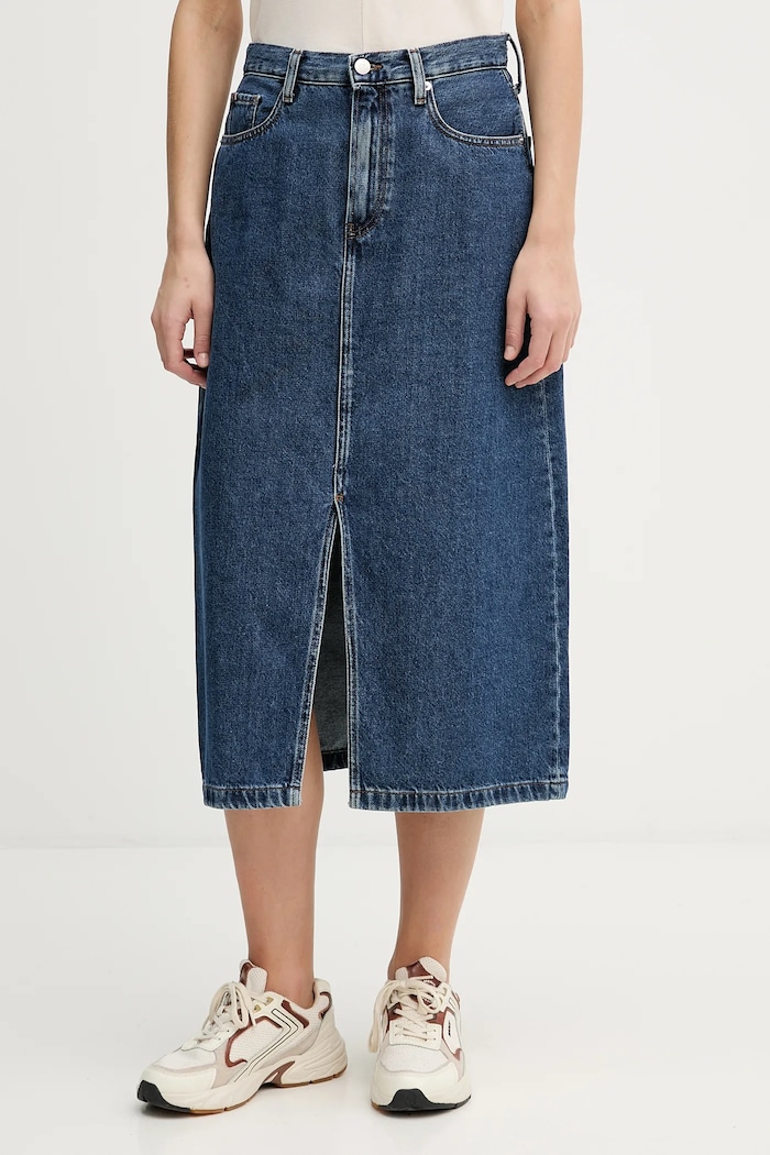 Tommy Hilfiger Fustă jeans WW0WW47729 bleumarin SS26