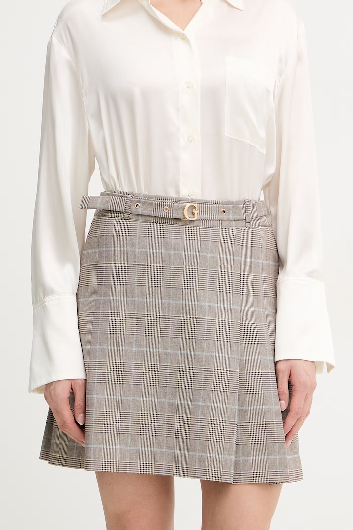 Guess spódnica GERALDINE casual beżowy W6RD55.WJ642