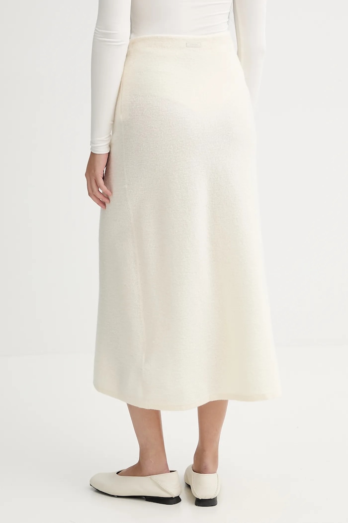 Вълнена пола Calvin Klein Calvin Klein LV144E366G бежов