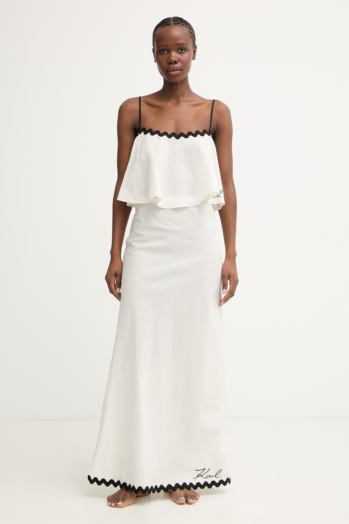 Karl Lagerfeld plážová sukňa dámska B1W46023 béžová SS26