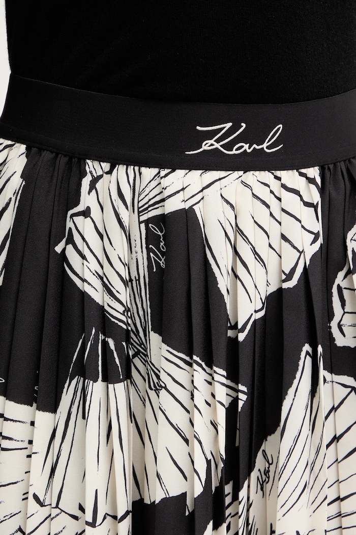 Karl Lagerfeld spódnica COMMERCIAL PLEATED czarny B1W12008