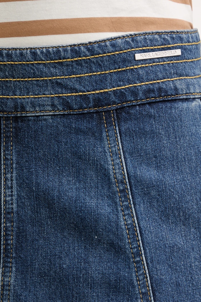 Karl Lagerfeld spódnica jeansowa FASHION DENIM granatowy B1W12014