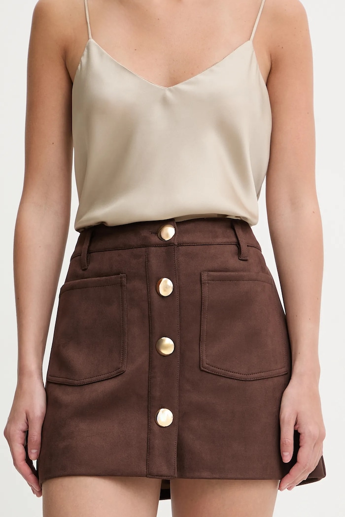 Φούστα Bardot casual καφέ 59673SB1