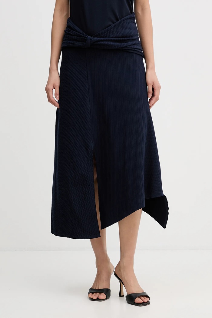 Sukňa Victoria Beckham s elastanom tmavomodrá 1126JSK007082A