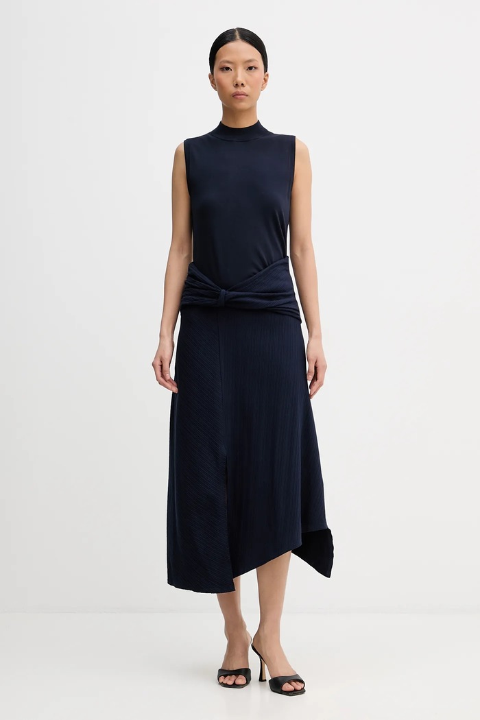 Sukňa Victoria Beckham 1126JSK007082A tmavomodrá SS26