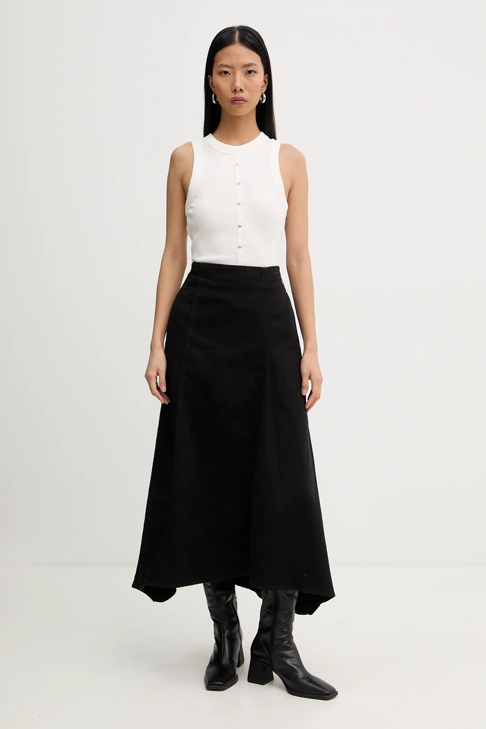 G-Star spódnica jeansowa Flare Skirt D27941.E078 czarny SS26