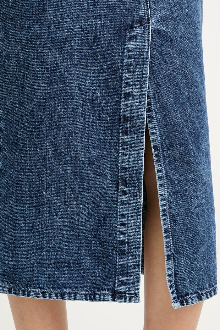 Diesel fustă cu crăpătură denim DE-SKYE-S1 albastru A21716.0ADCD