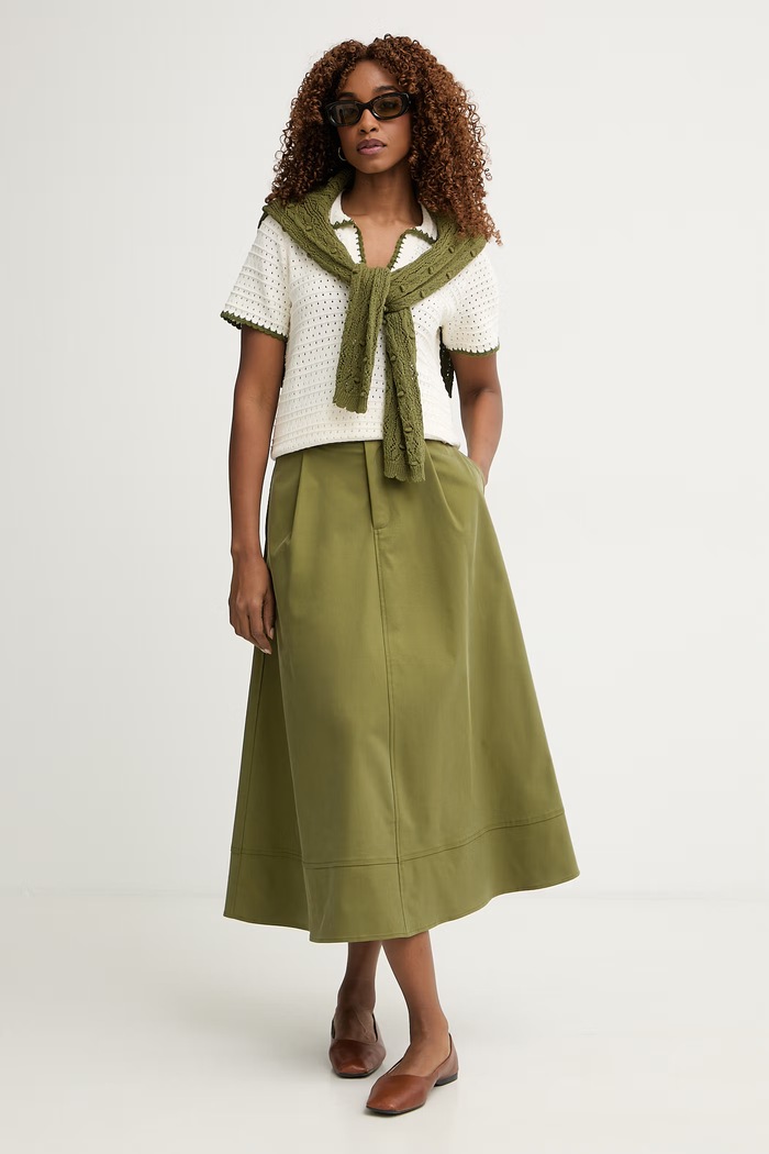 Pedro del Hierro szoknya lyocellel 7593167 zöld SS26