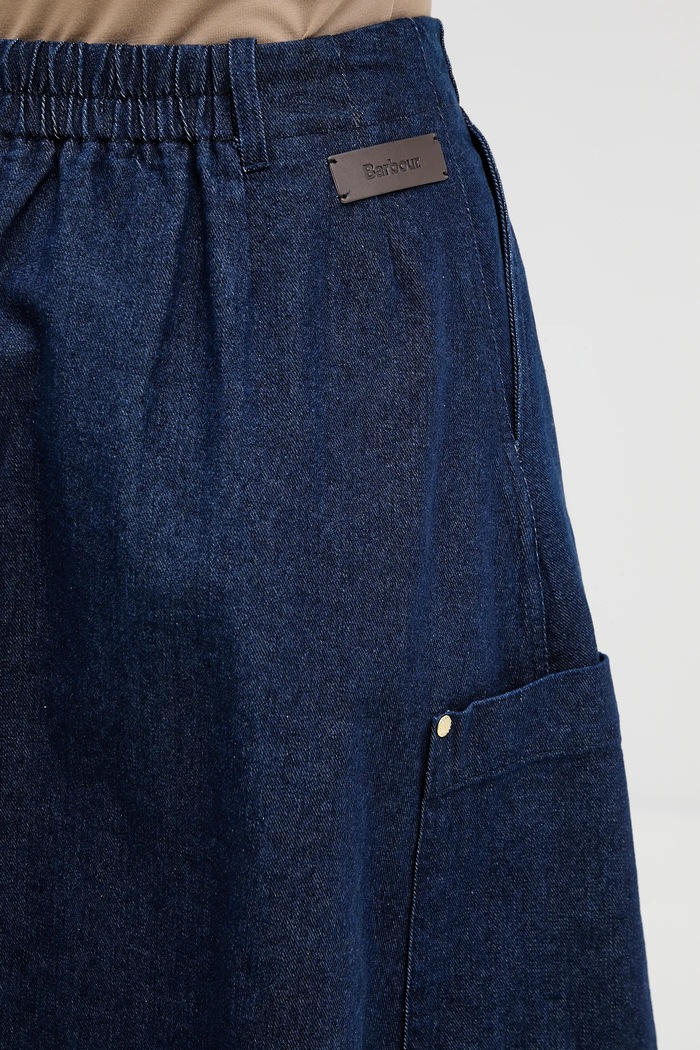 Džínová sukně Barbour Saima námořnická modř LSK0142