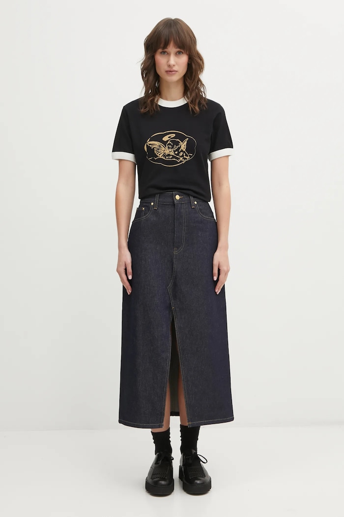 Carhartt WIP spódnica jeansowa W Brandon Skirt I036330.101 niebieski