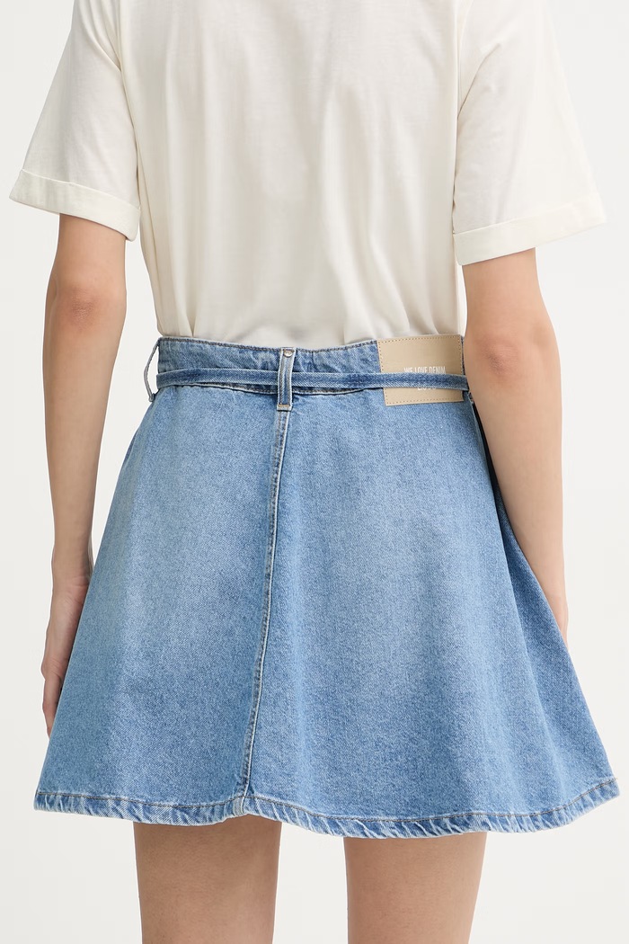 Oblačila Liu Jo krilo denim UA6252.D0244 modra