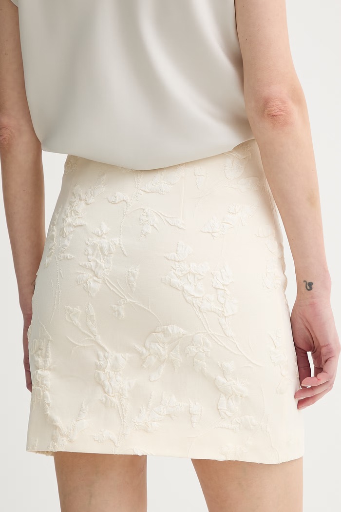 Odzież Calvin Klein spódnica trapezowa LV047F601G beżowy