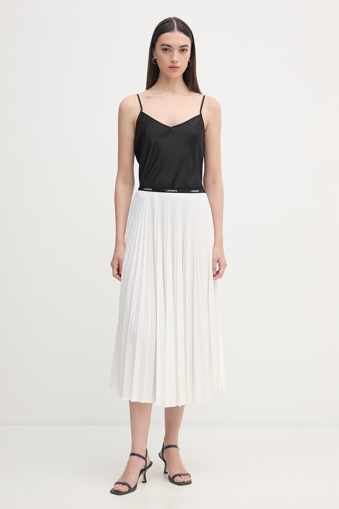 Lacoste Πλισέ φούστα JF1402 λευκό SS26