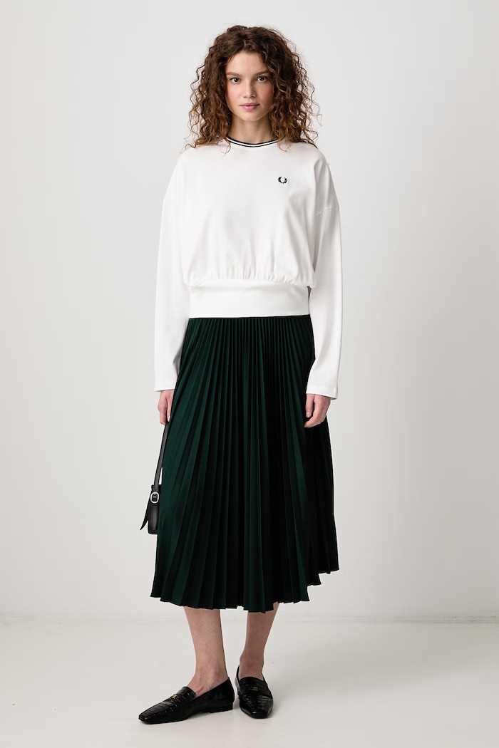 Lacoste Spódnica plisowana JF1402 zielony SS26