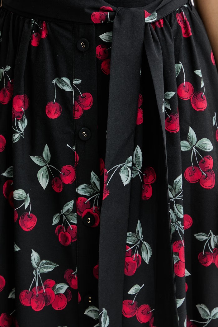 Twinset pamut szoknya fekete 261TT2594