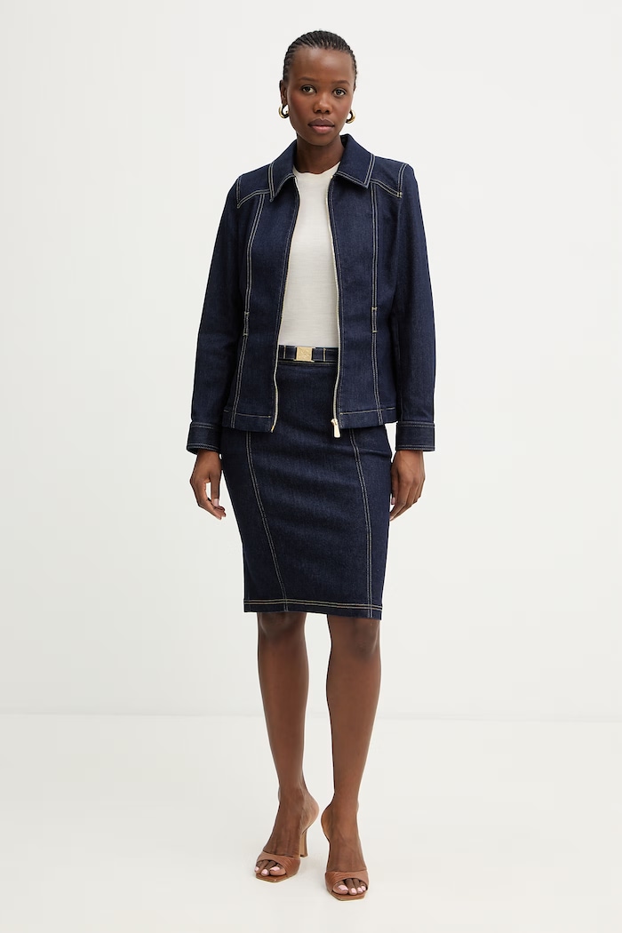 Luisa Spagnoli Fustă denim Tennista 542818 bleumarin SS26