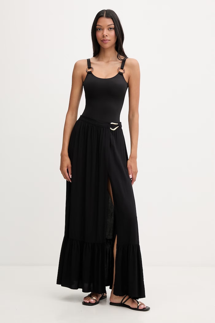 Guess plážová sukňa dámska VERA E6GD06.WH3X2 čierna SS26
