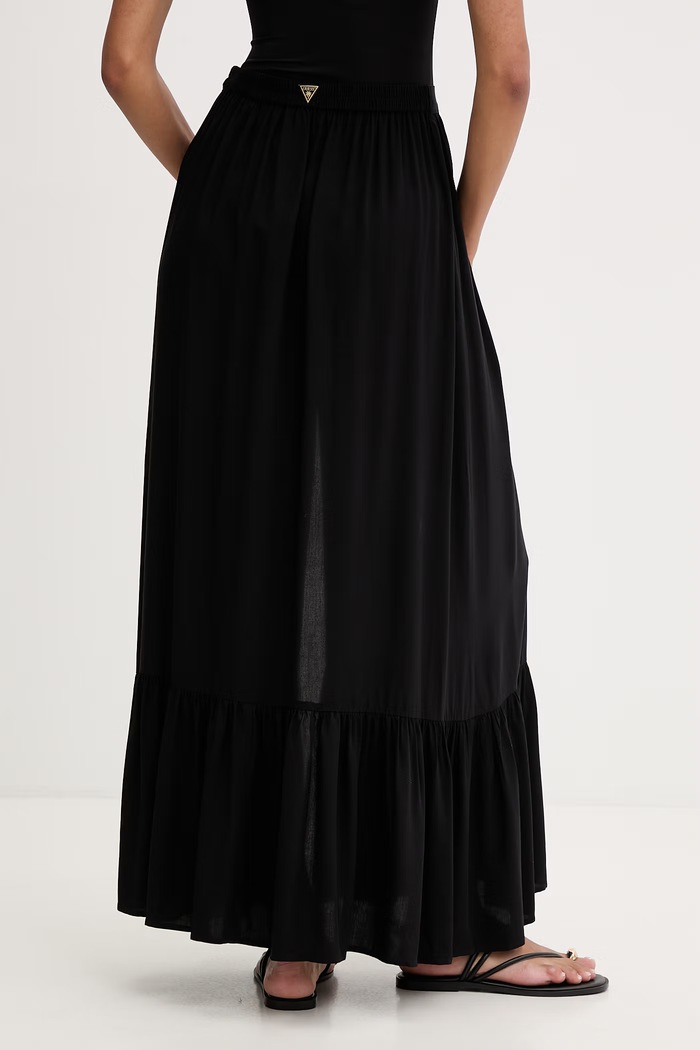 Oblečenie Guess plážová sukňa dámska VERA E6GD06.WH3X2 čierna